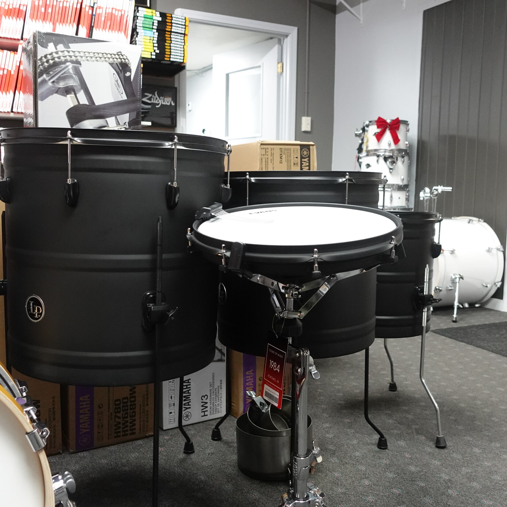 Latin Percussion Street Cans 4-Piece Set - Black (Used)