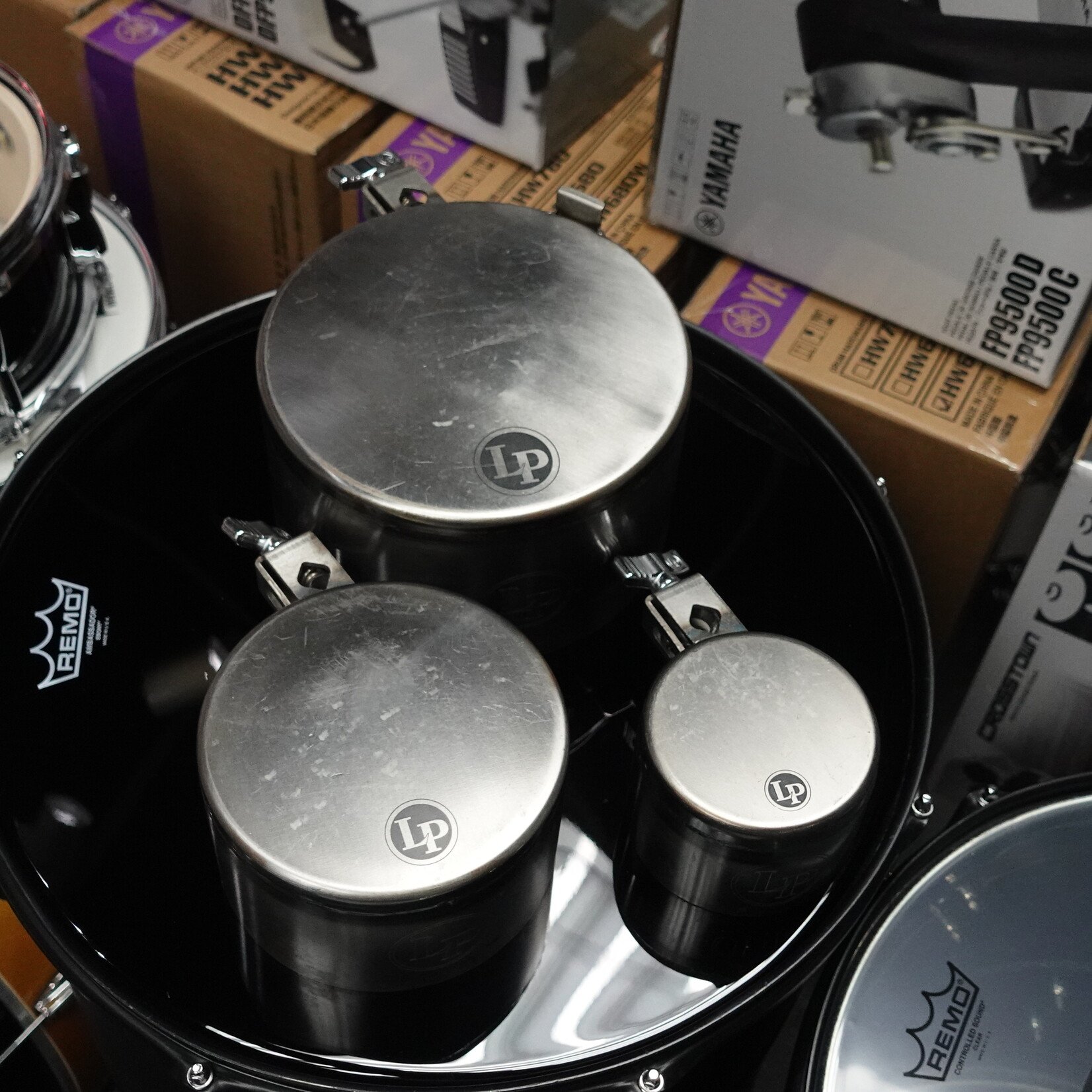 Latin Percussion Street Cans 4-Piece Set - Black (Used)