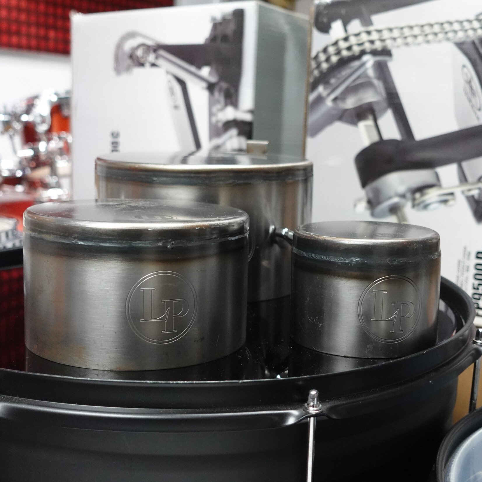 Latin Percussion Street Cans 4-Piece Set - Black (Used)