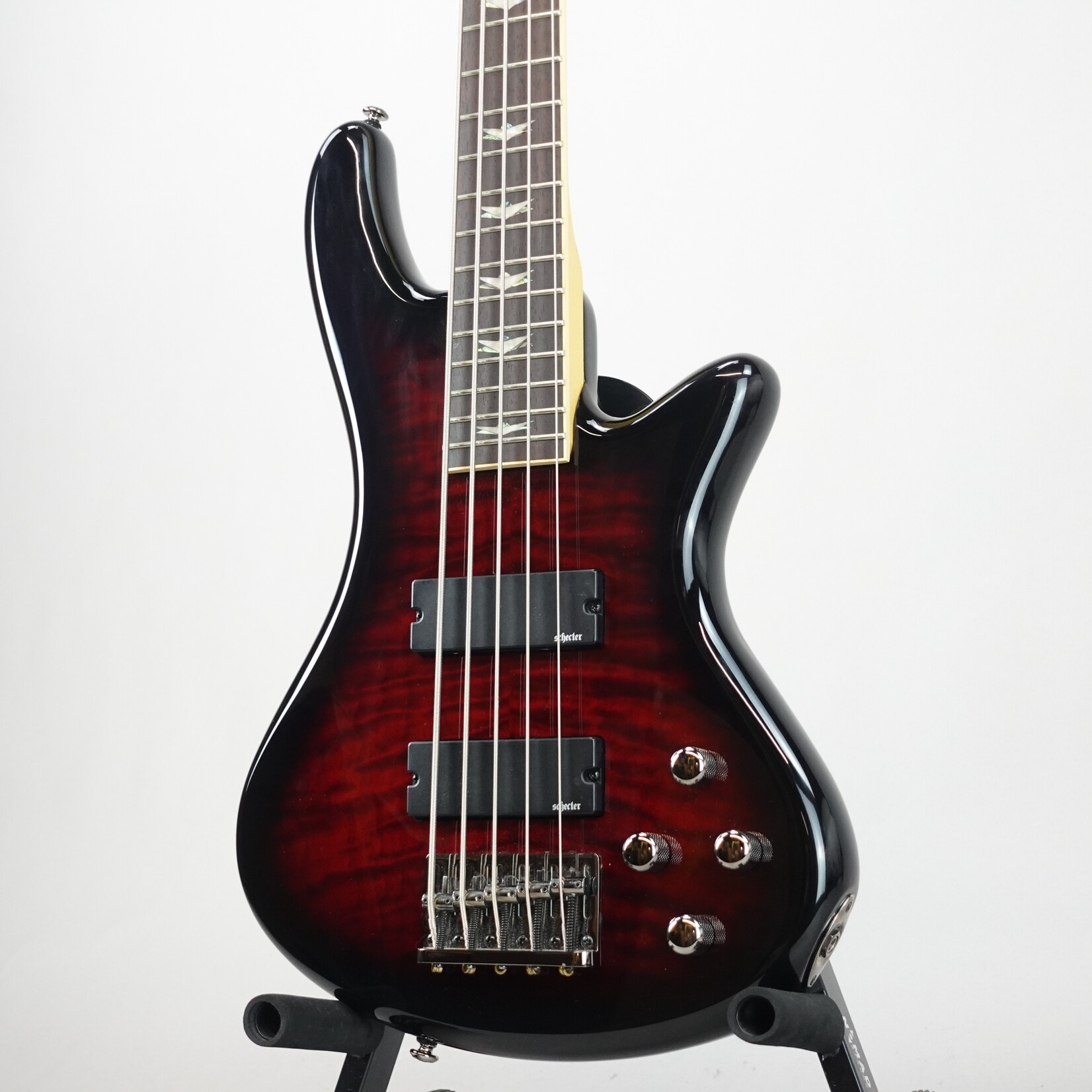Schecter Stiletto Extreme-5 Active 5-String Bass - Transparent Black Cherry (Used)