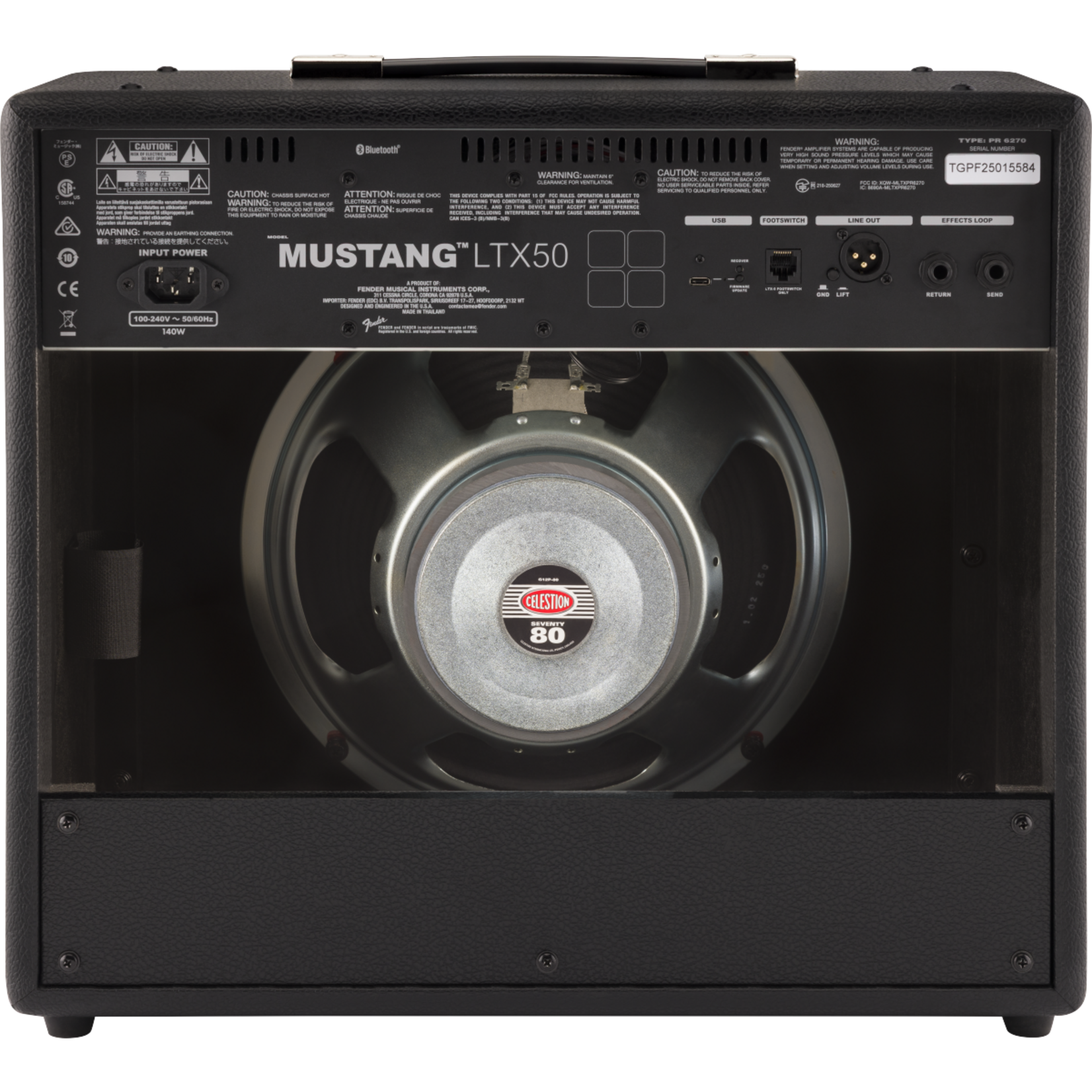 Fender Mustang LTX50 50W 1x12 Combo Amp - Black