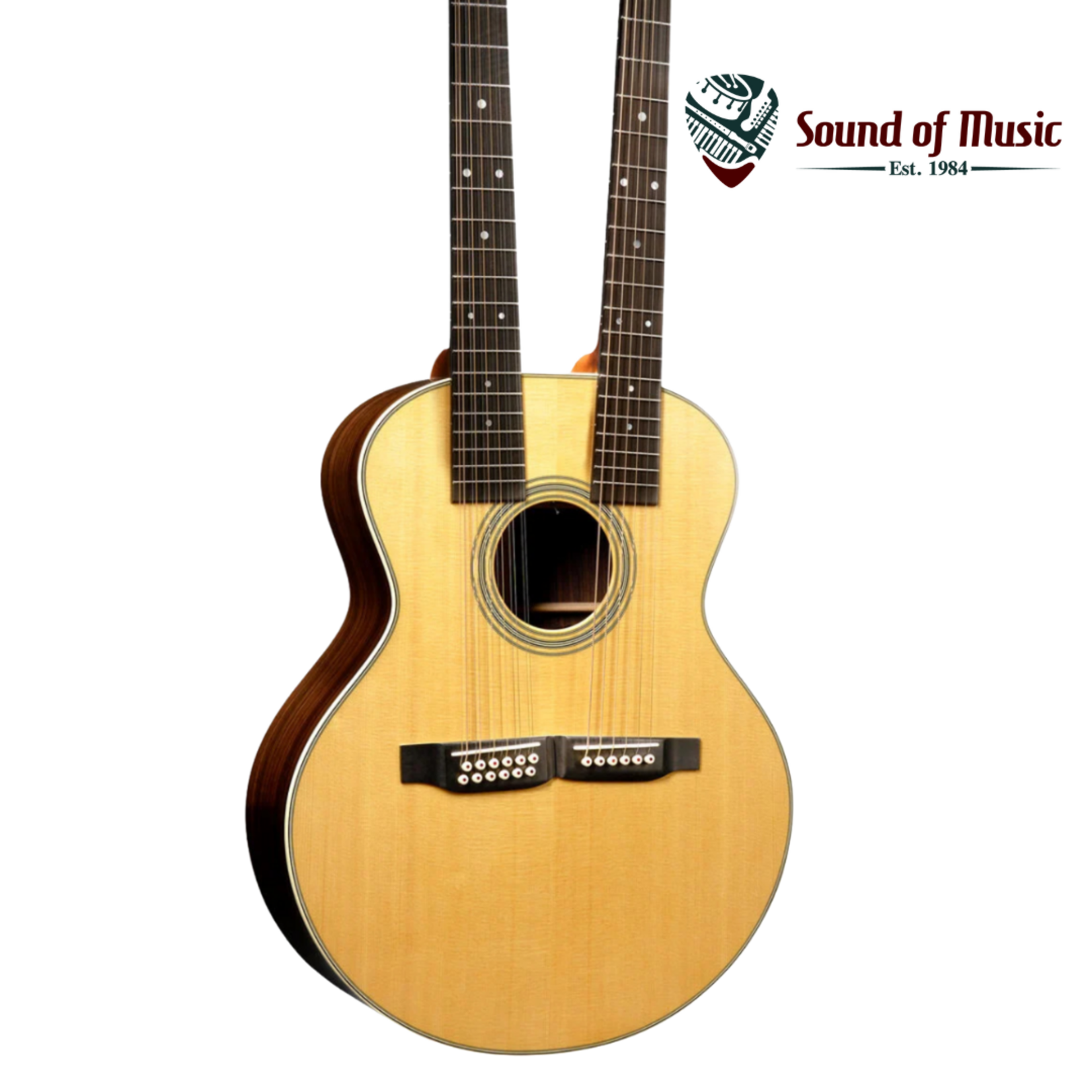 Martin Grand J-28E DN Doubleneck Standard Series Acoustic-Electric Guitar W/Case - Aging Toner