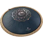 Meinl Meinl Sonic Energy 16-inch Steel Tongue Drum - D Amara, Navy Blue Engraved Floral