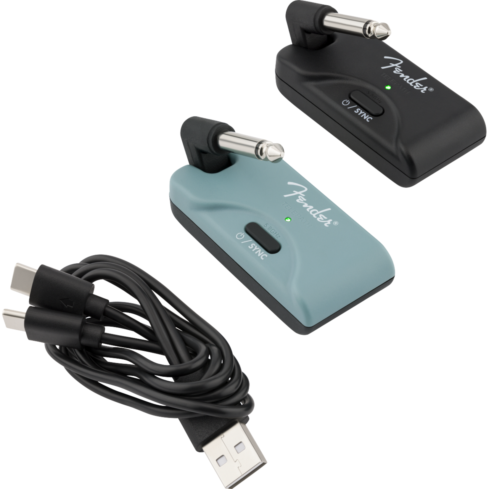 Fender Telepath Wireless System - Mystic Ice Blue and Black