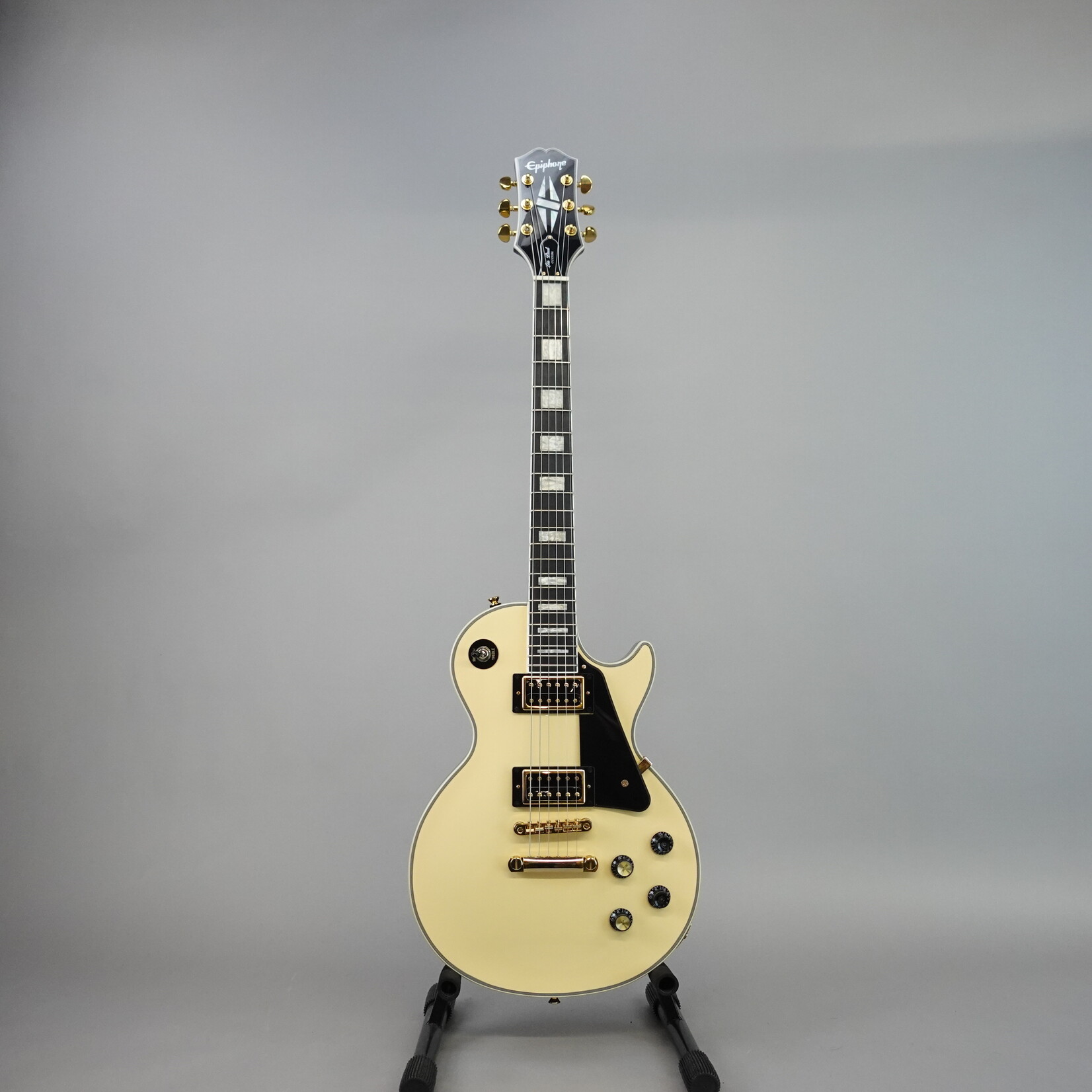 Epiphone Les Paul Custom Blackback Electric Guitar - Antique Ivory (Used)
