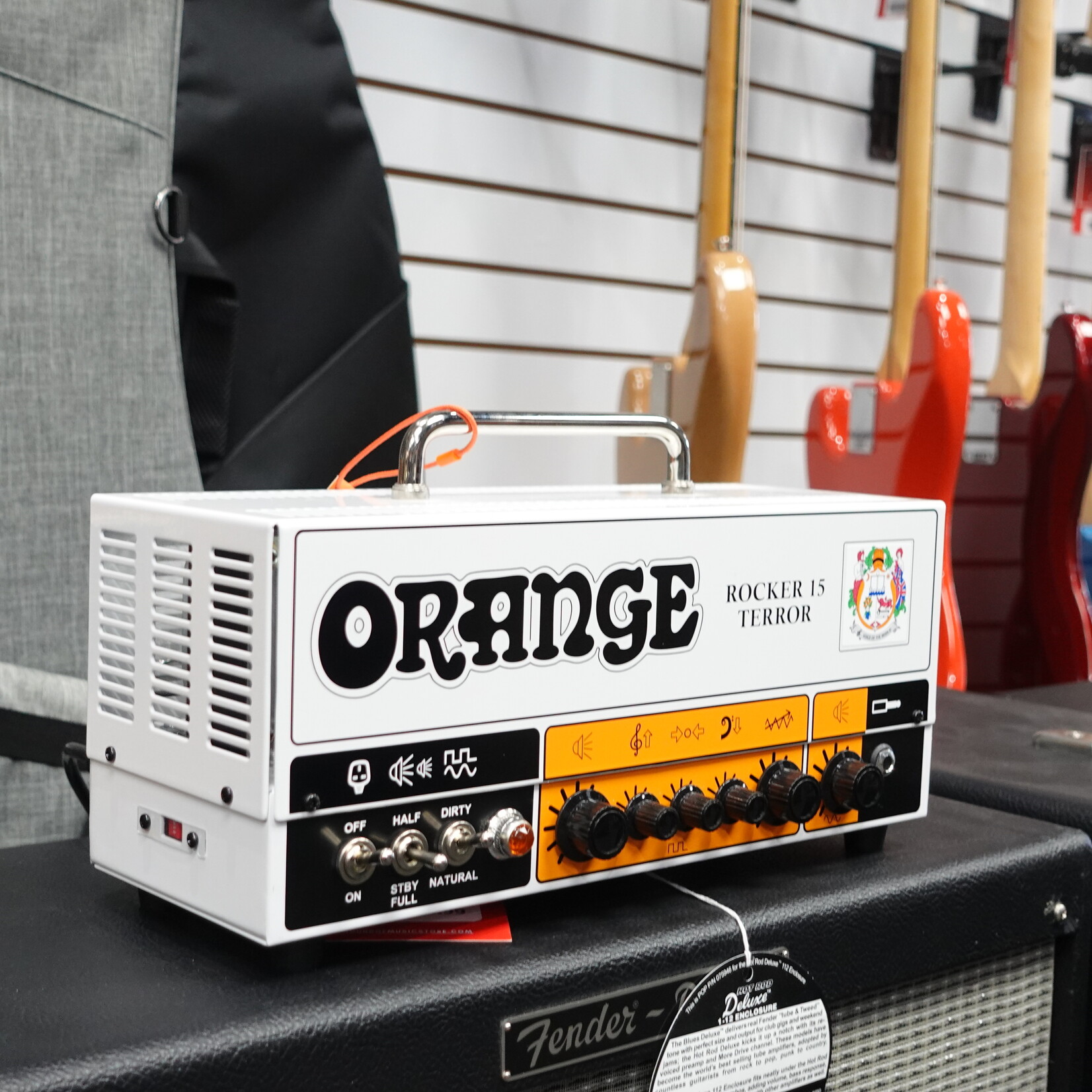 Orange Rocker 15 Terror 15-Watt 2-Channel Tube Head W/Bag - (Used)