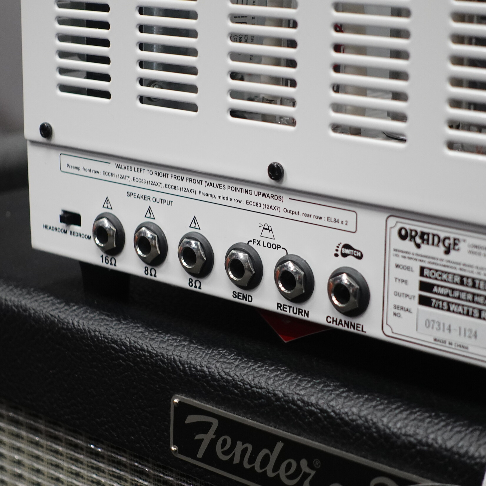 Orange Rocker 15 Terror 15-Watt 2-Channel Tube Head W/Bag - (Used)