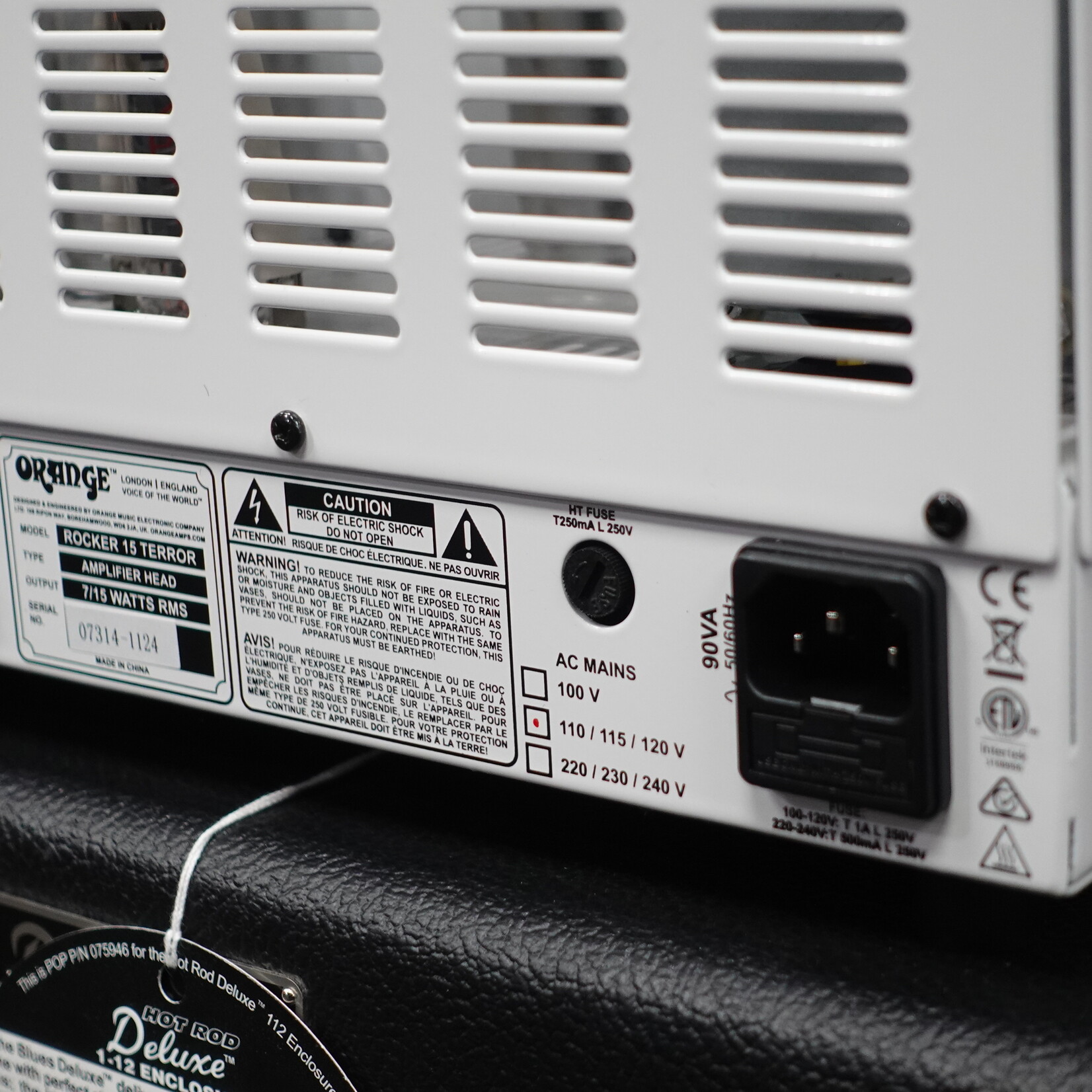 Orange Rocker 15 Terror 15-Watt 2-Channel Tube Head W/Bag - (Used)