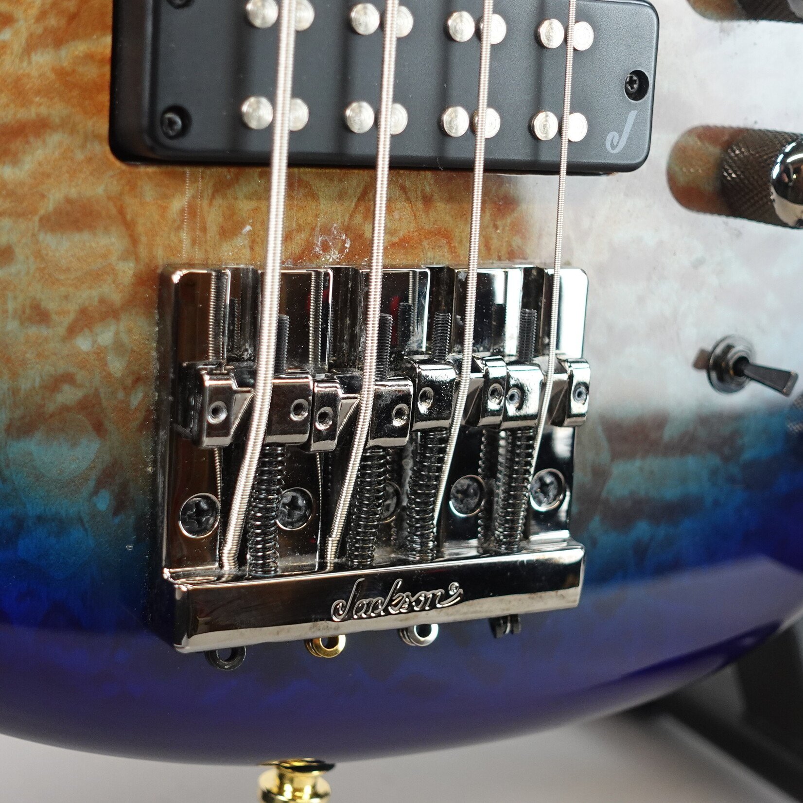 Jackson JS Series Spectra Bass JS3Q - Amber Blue Burst (Used)