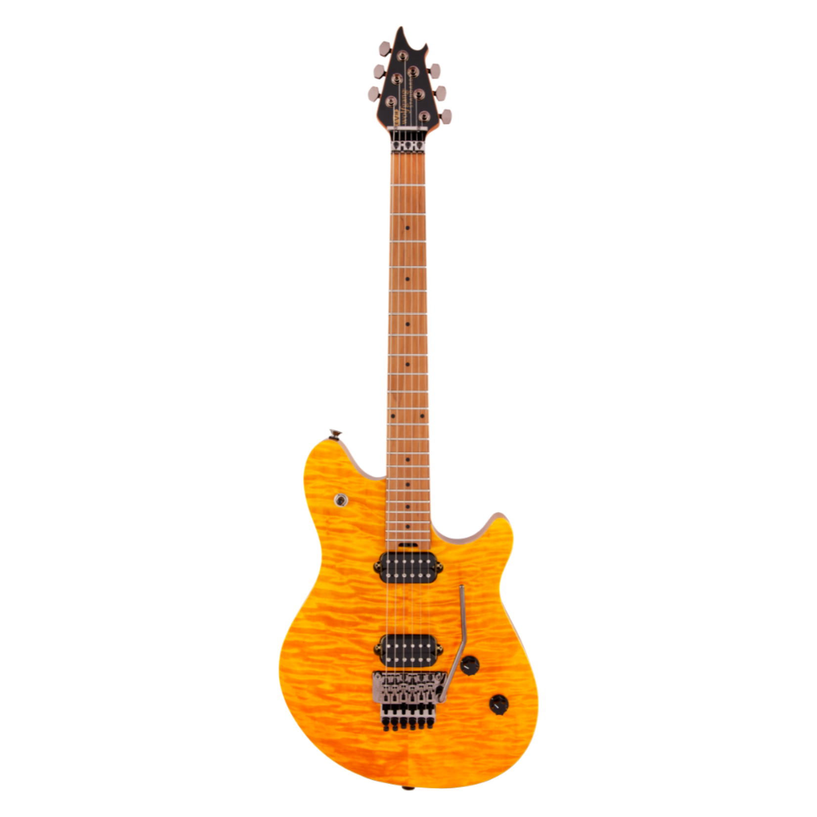 EVH Wolfgang WG Standard QM Baked Maple Fingerboard - Transparent Amber