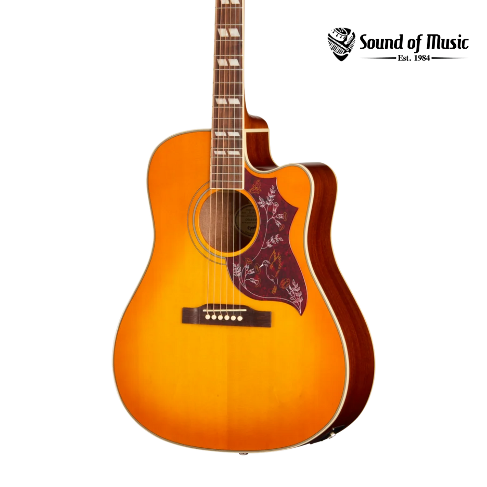 Epiphone Hummingbird Studio EC Acoustic-Electric Guitar - Heritage Cherry Sunburst