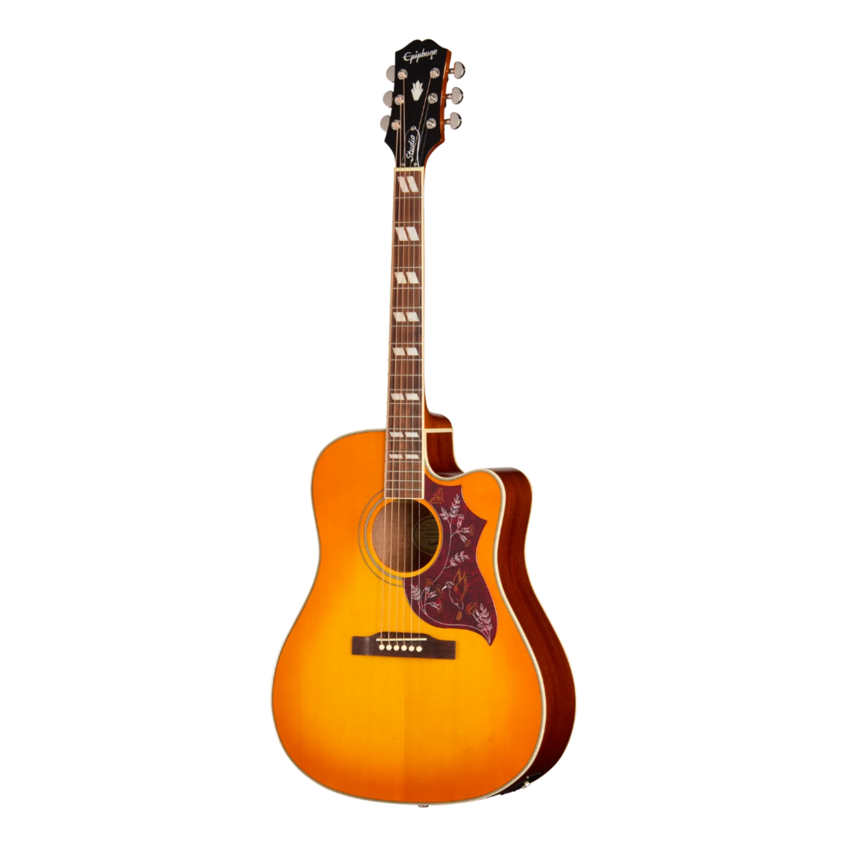 Epiphone Hummingbird Studio EC Acoustic-Electric Guitar - Heritage Cherry Sunburst