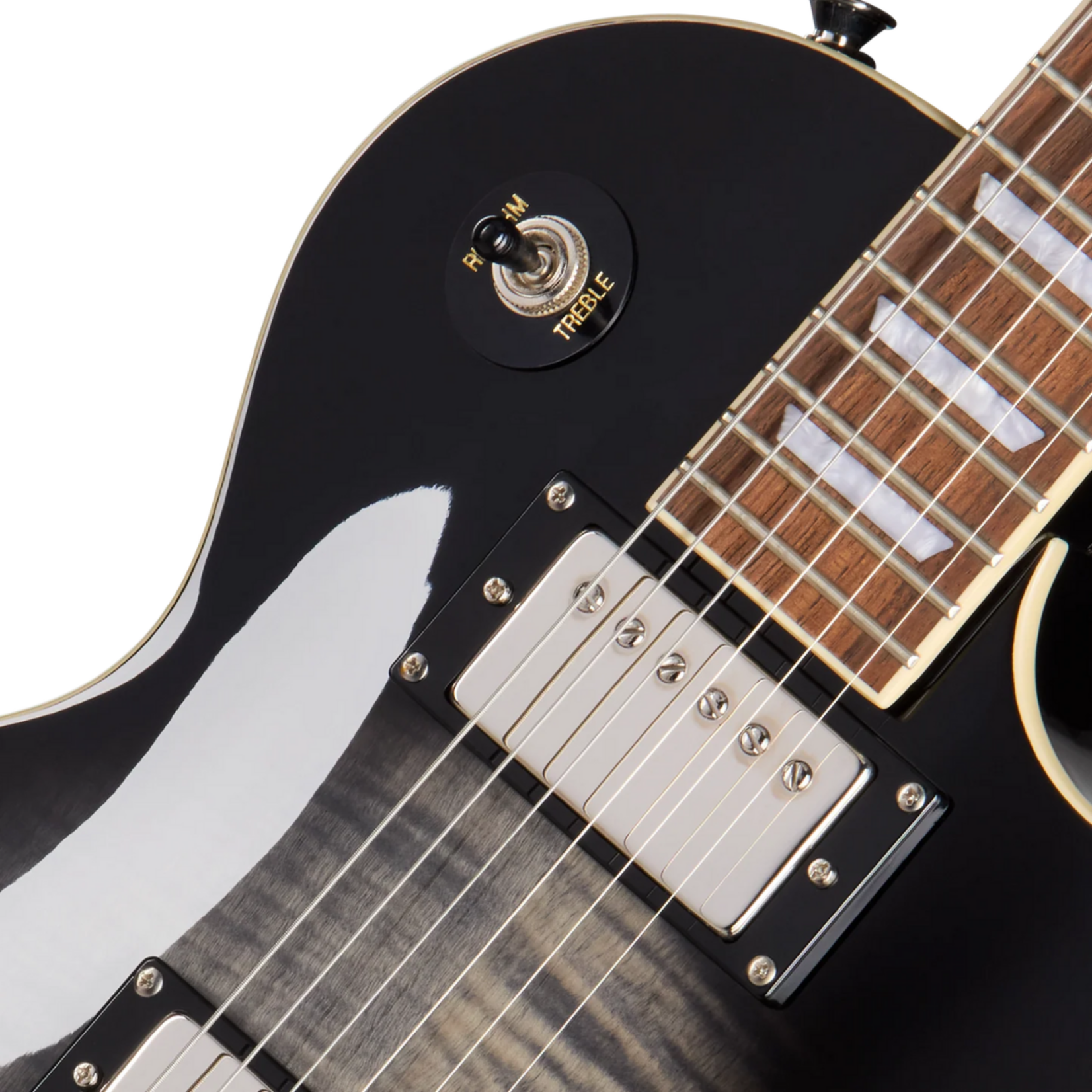 Epiphone Les Paul Tribute Plus Electric Guitar - Transparent Ebony