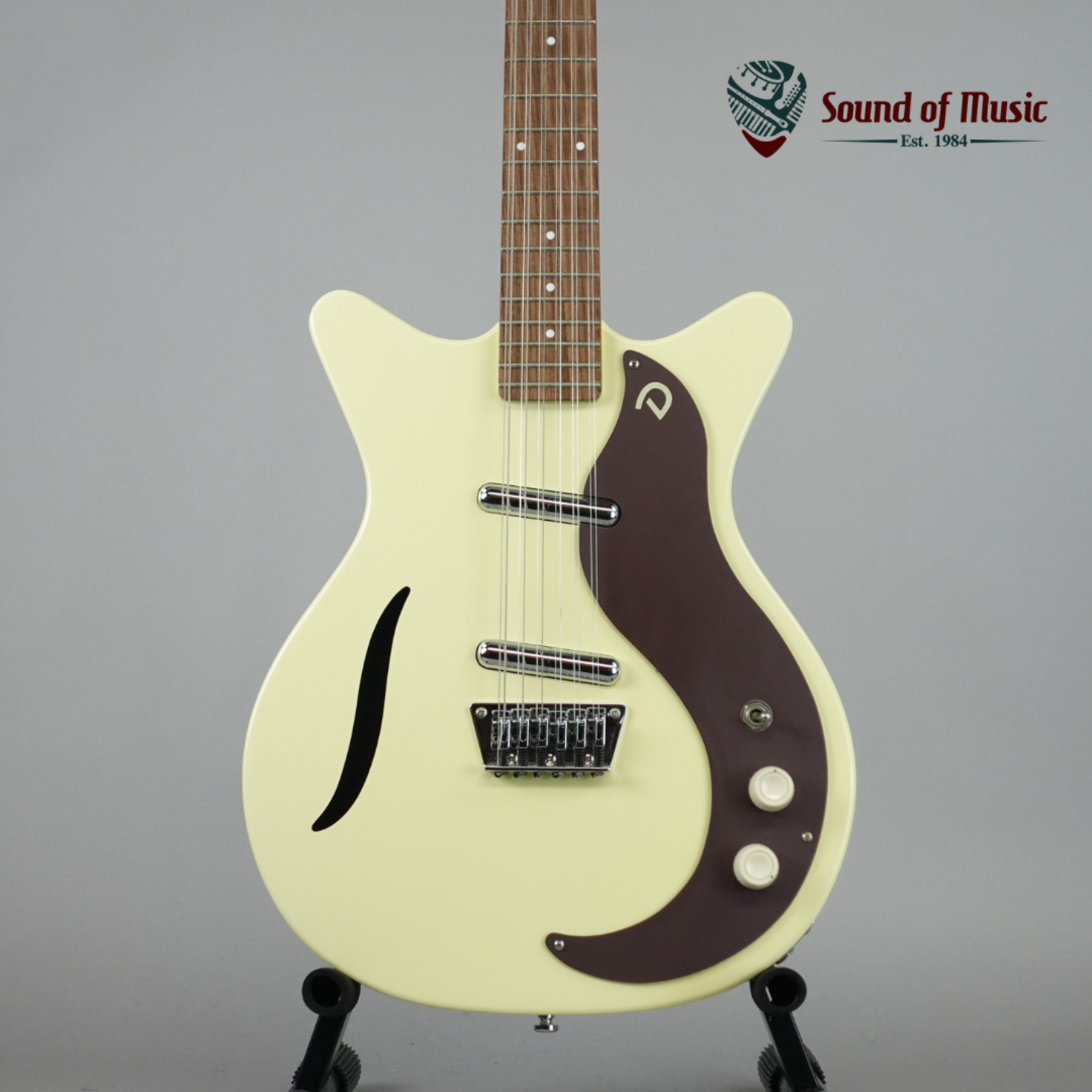 Danelectro 59' 12 String Semi-Hollowbody Electric Guitar W/Gig Bag - Vintage White