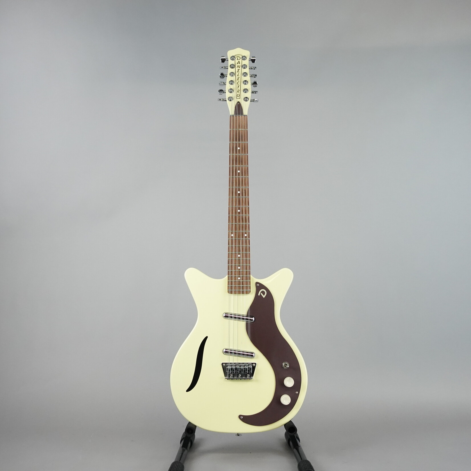 Danelectro 59' 12 String Semi-Hollowbody Electric Guitar W/Gig Bag - Vintage White