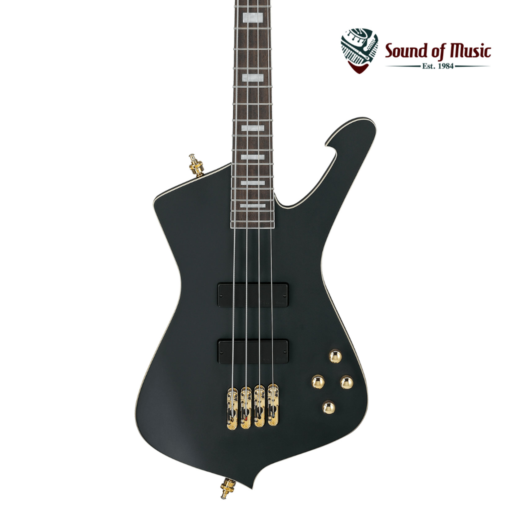 Ibanez Iceman ICB620 Electric Bass Guitar - Black Flat
