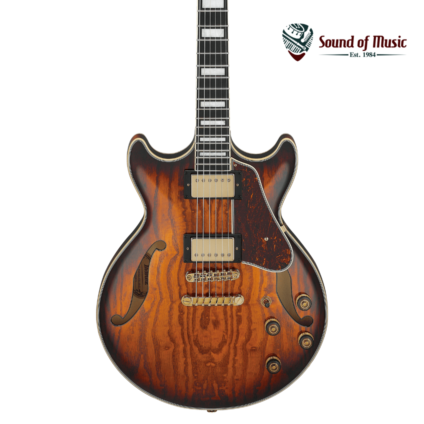 Ibanez Artcore Expressionist AM93QA Electric Guitar - Vintage Violin High Gloss