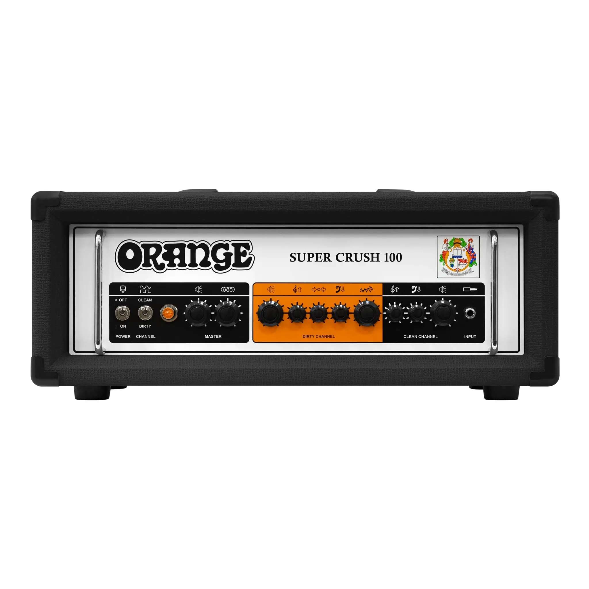 Orange Super Crush 100 100-Watt Solid-State Head - Black