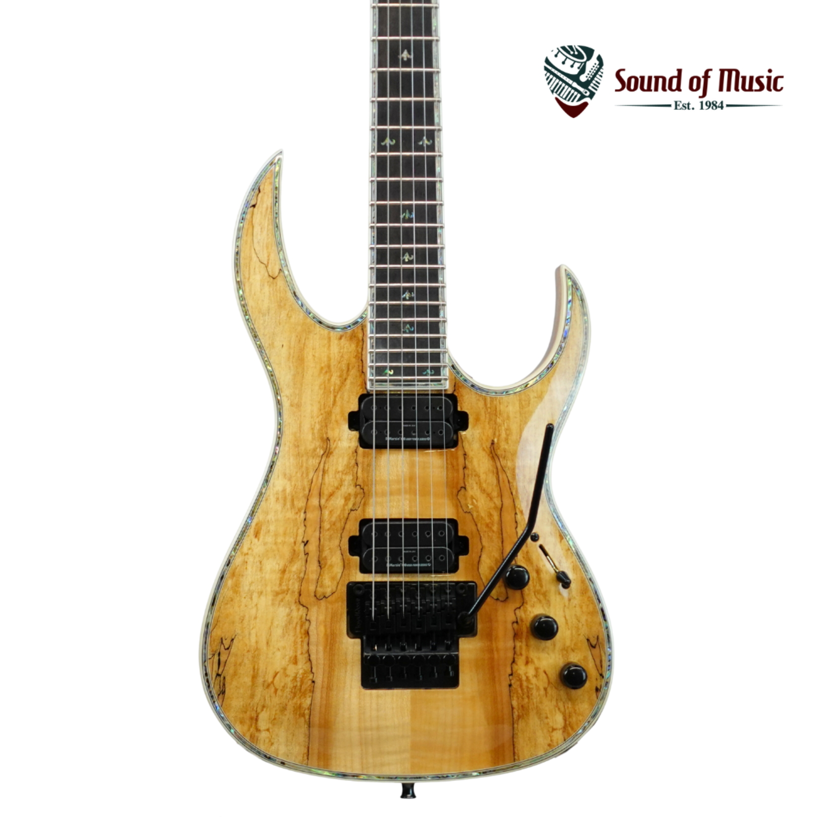 B.C. Rich Shredzilla Prophecy Exotic Archtop Electric Guitar W/Floyd Rose - Spalted Maple