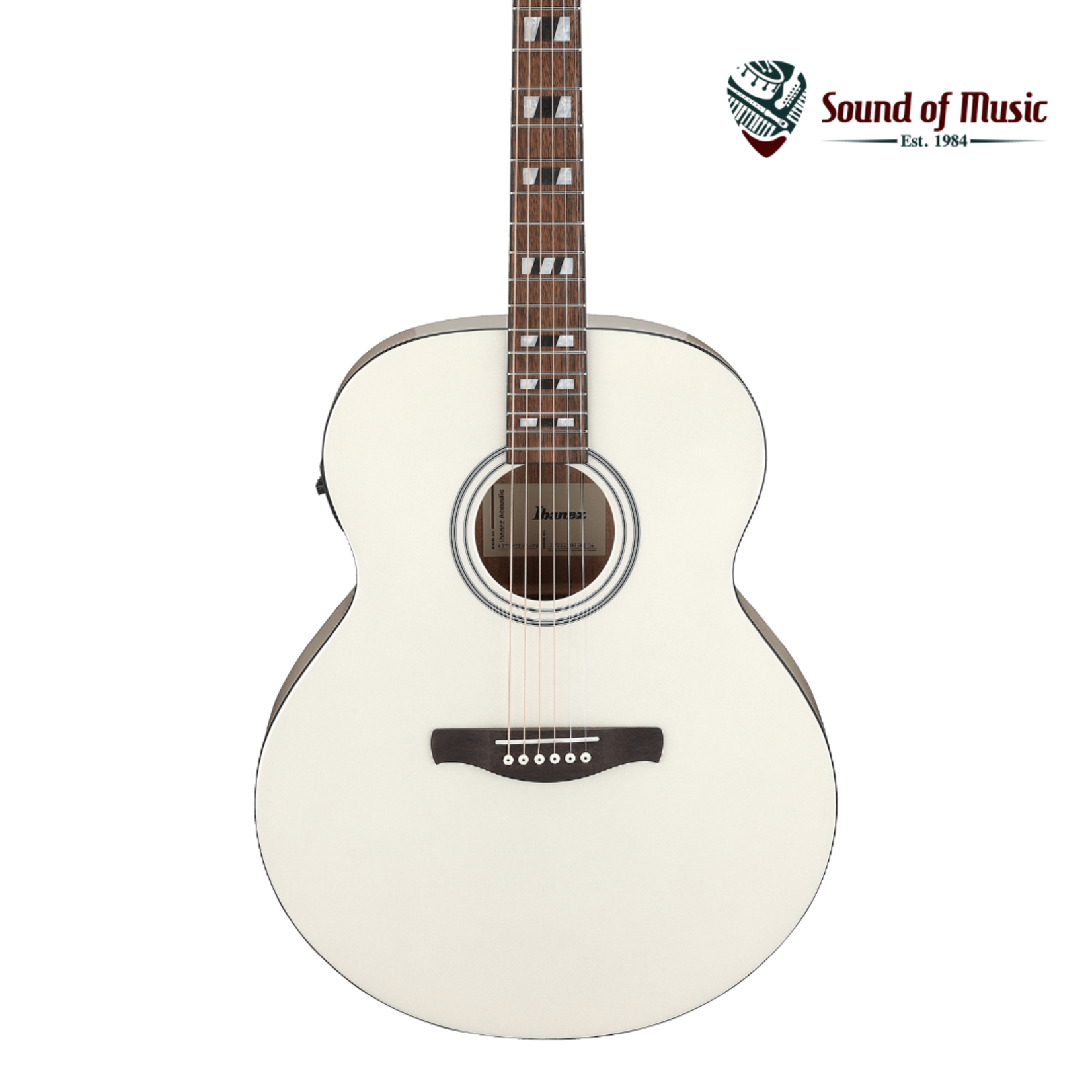 Ibanez AJ70M1E Artwood Jumbo Acoustic-Electric Guitar - Pearl White