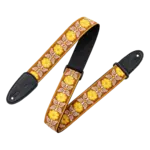 Levy's Levy's M8HT-27 2" Hootenanny Jacquard Weave Guitar Strap - Yellow Flower Power