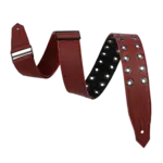 Levy's Levy's M80RBEY Rebel Series Leather Strap - Burgandy W/Black Eyelets