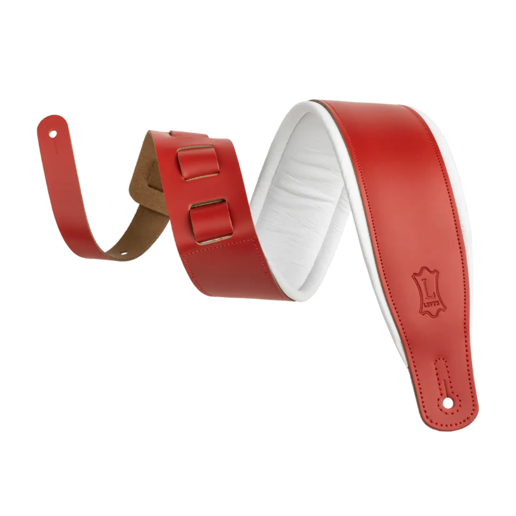 Levy's Amped Leather Series M26PD-RED-WHT - Red W/White Backing