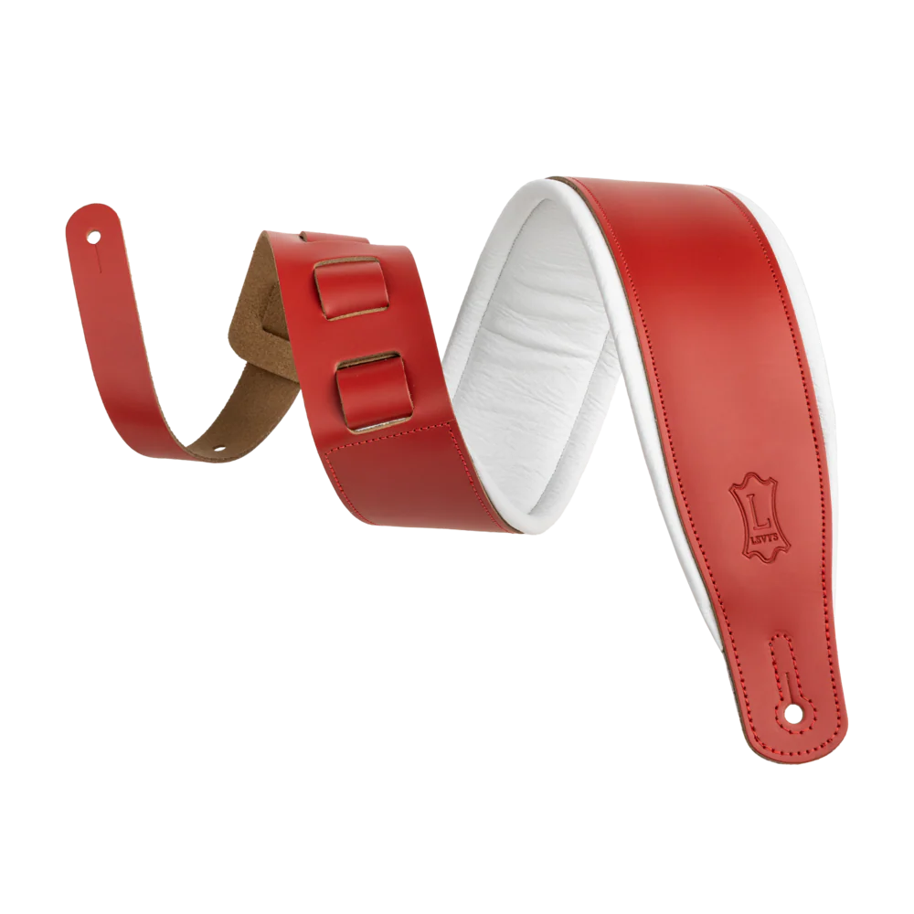 Levy's Amped Leather Series M26PD-RED-WHT - Red W/White Backing