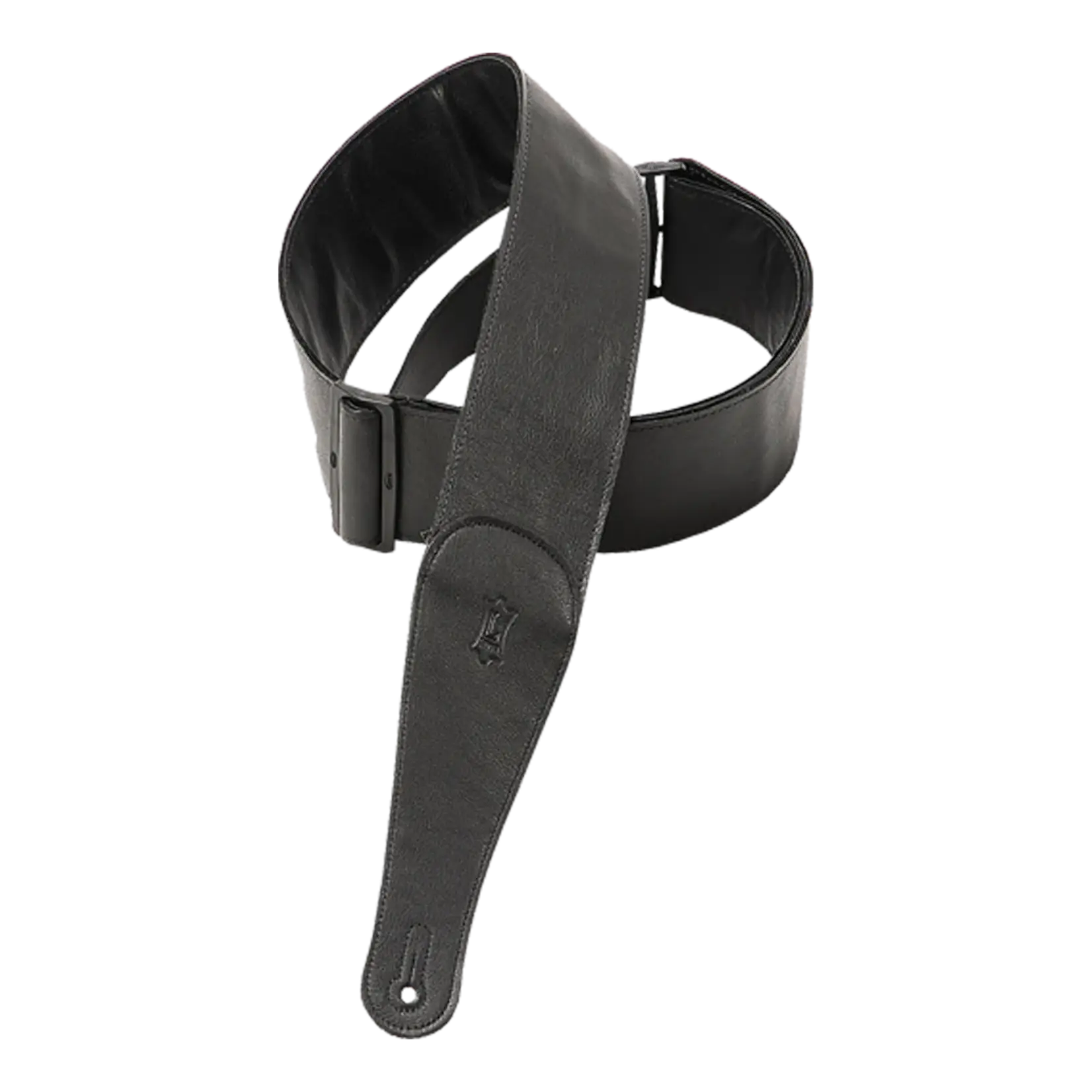 Levy's M7GG3-BLK, 3-Inch Wide Garment Leather Guitar Strap - Black