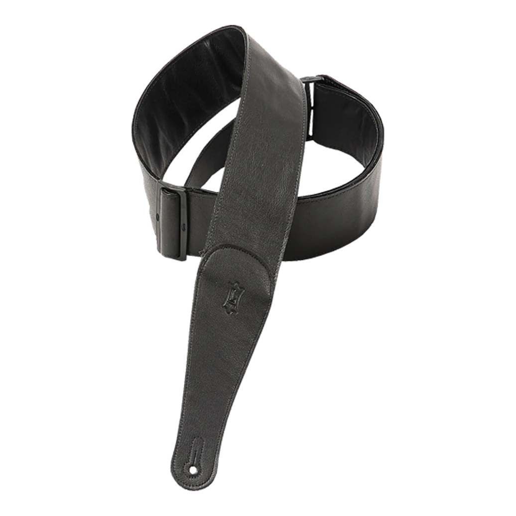 Levy's M7GG3-BLK, 3-Inch Wide Garment Leather Guitar Strap - Black