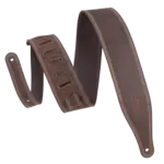 Levy's Levy's M17BDS-DBR Like Butter Double Stitch Guitar Strap - Dark Brown