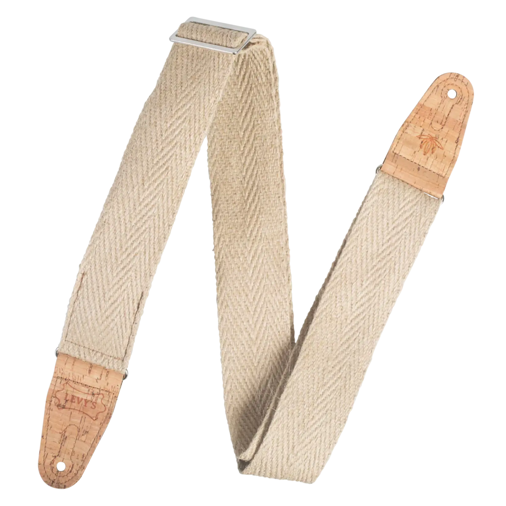 Levy's Leathers 2" Wide Vegan Friendly Hemp Webbing Guitar Strap - Natural