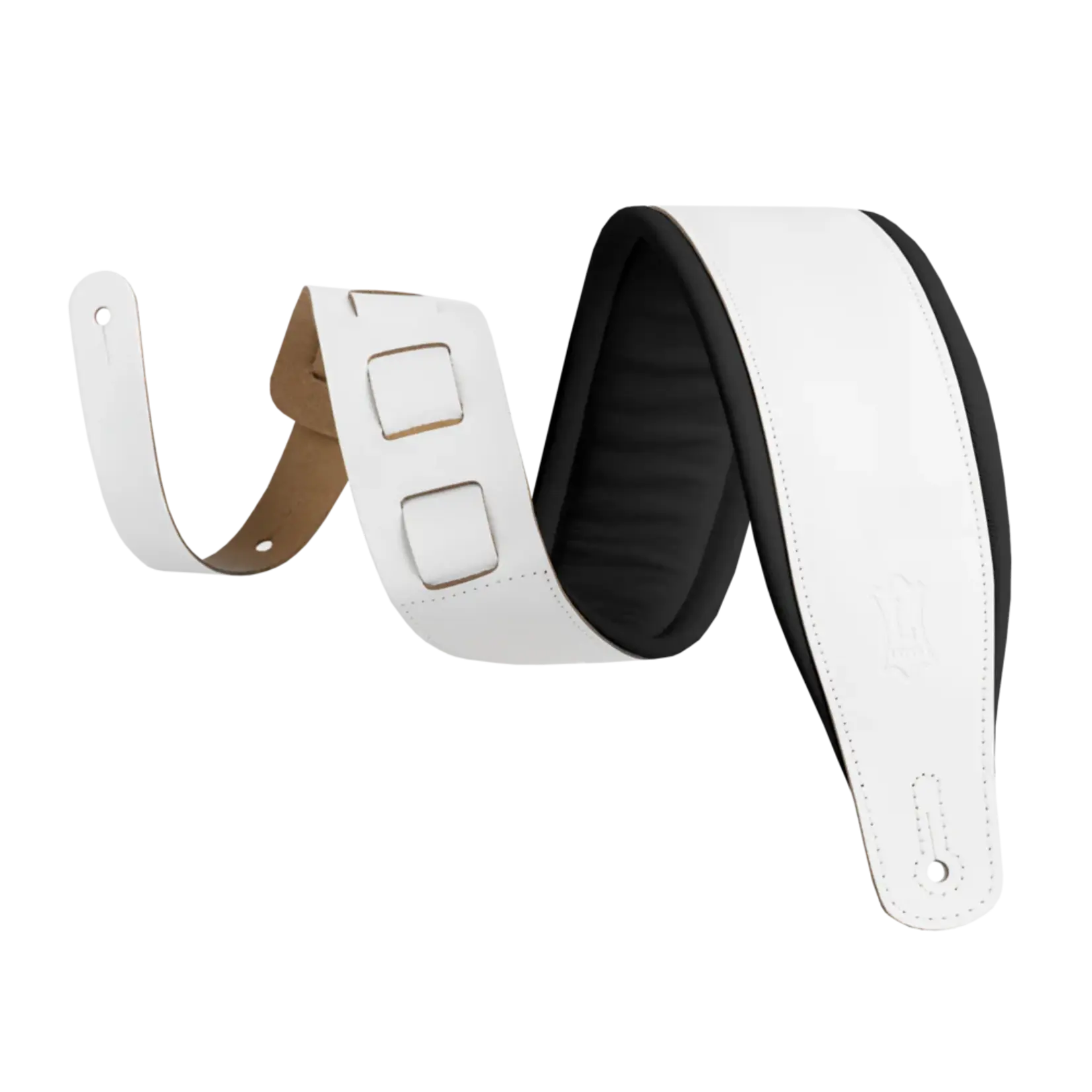 Levy's Amped Leather Series M26PD - White w/Black