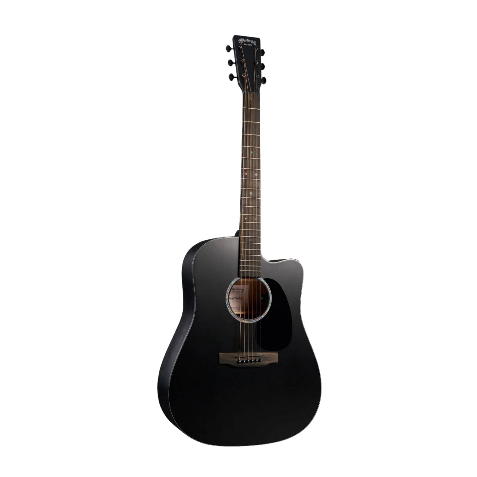 Martin Road Series DC-10E Modern Black Acoustic-Electric Guitar W/Softshell - Black