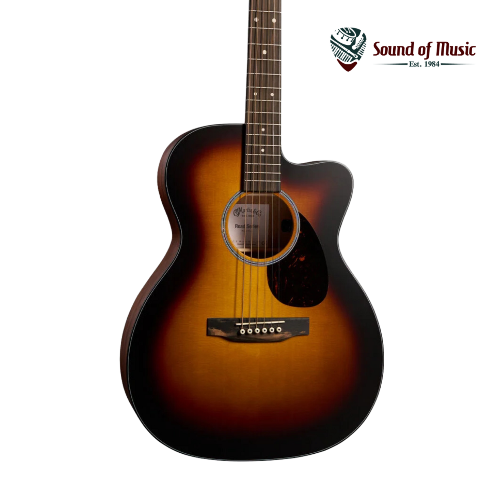 Martin Road Series OMC-10E Modern Acoustic-Electric Guitar W/Softshell - 1935 Sunburst