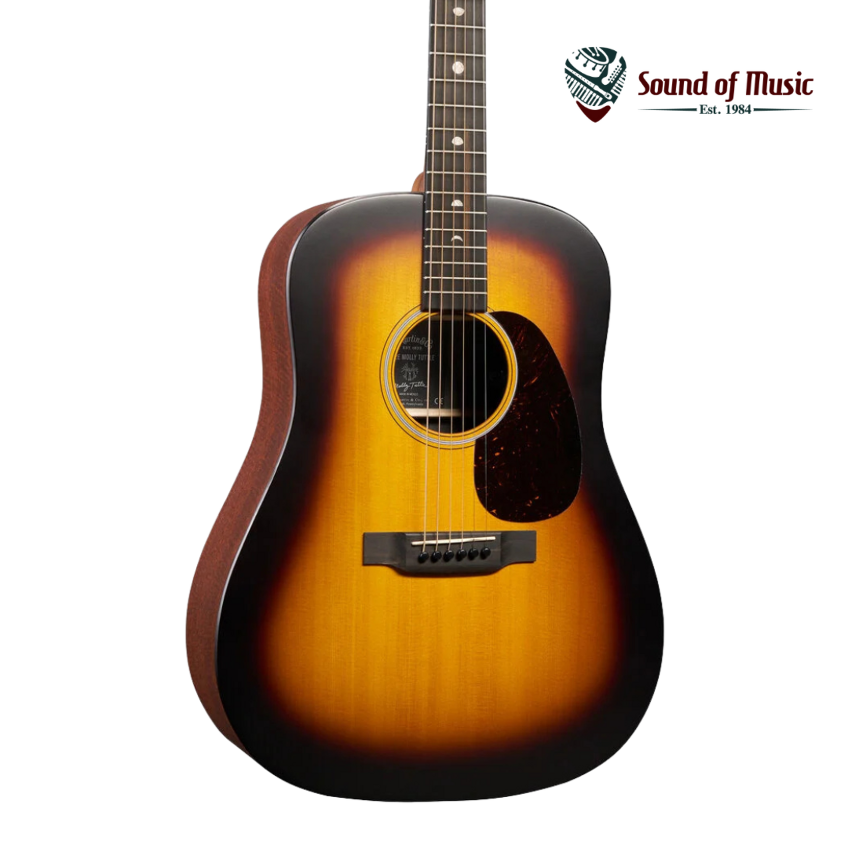 Martin D-X2E Molly Tuttle Acoustic-Electric Guitar W/Softshell - Vintage Sunburst