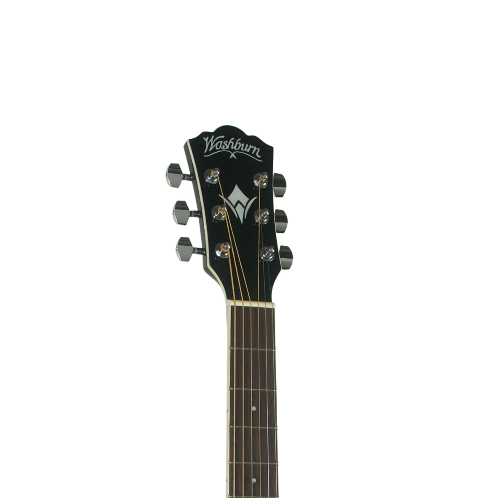 Washburn EA12 Mini Jumbo Acoustic-Electric Guitar - Black