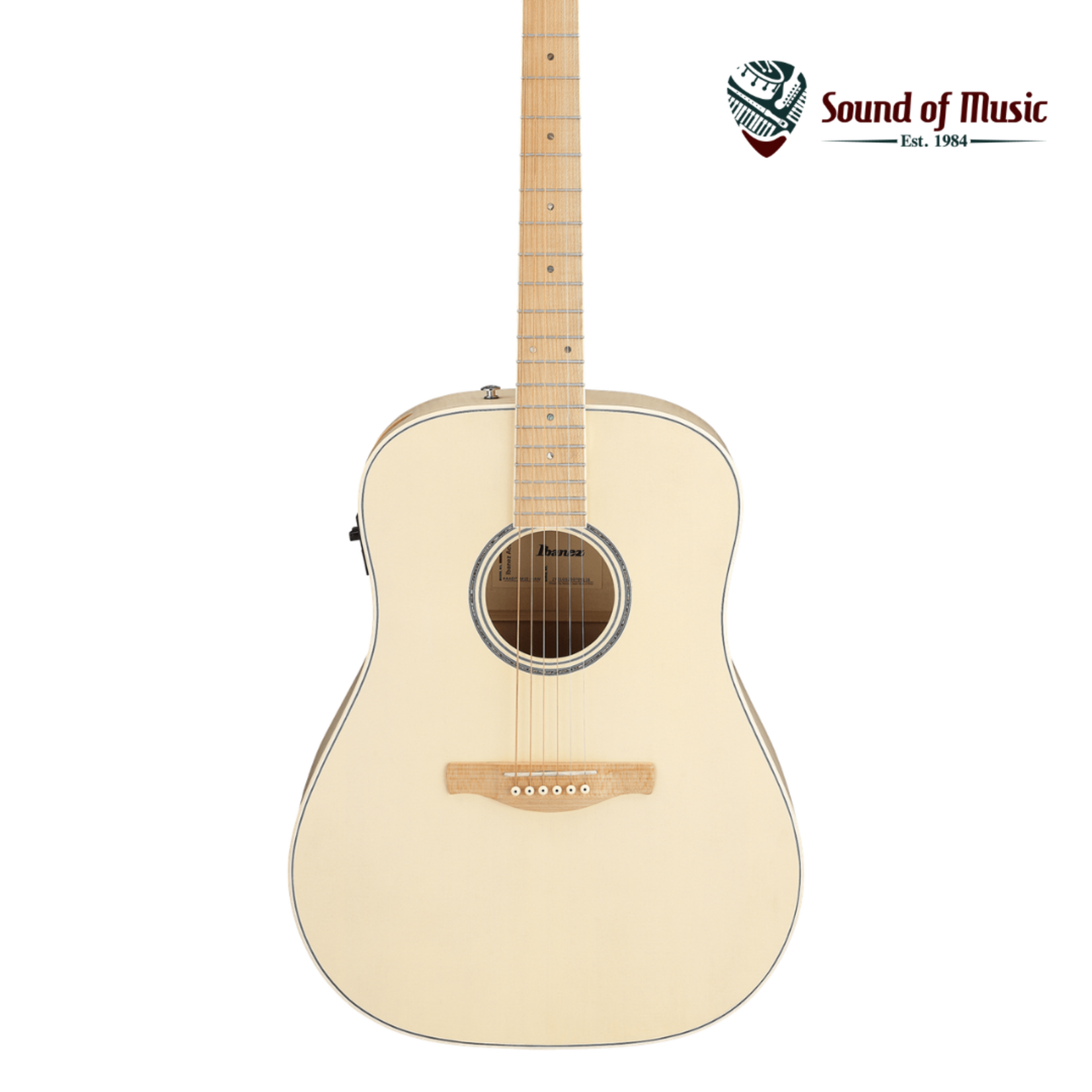 Ibanez AAD77ME Acoustic-Electric Guitar - Open Pore Antique White