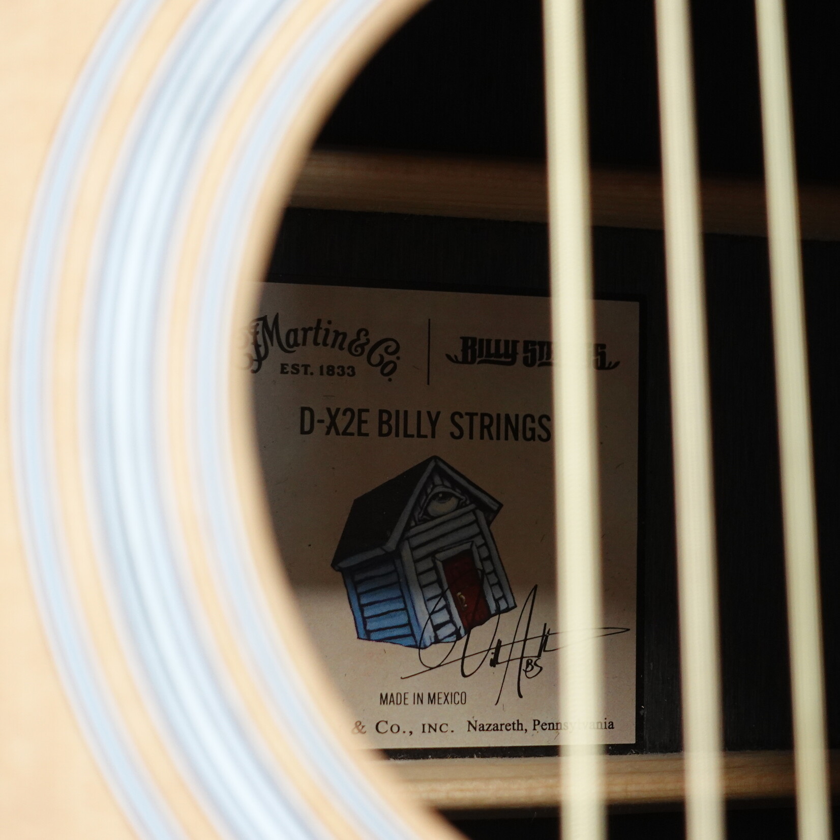 Martin D-X2E Billy Strings Signature Acoustic-Electric Guitar W/Softshell Case - Natural (Used)