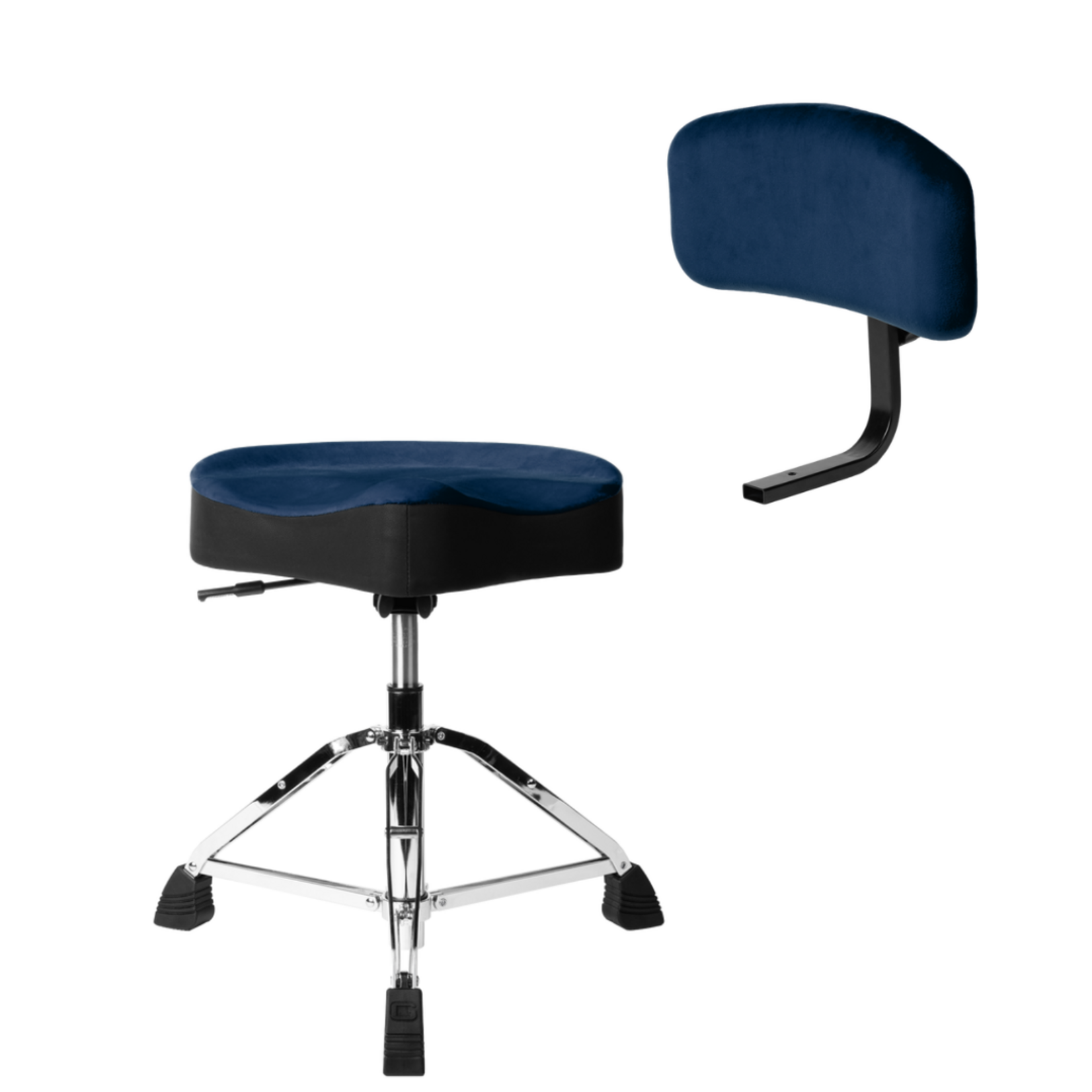 Gator Air Glide Drum/Guitar Throne Saddle Seat – Blue W/Blue Backrest