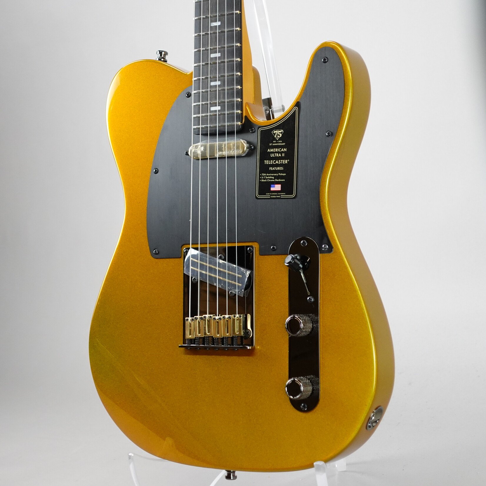 Fender 75th Anniversary American Ultra II Telecaster, Ebony Fingerboard W/Case - Liquid Gold