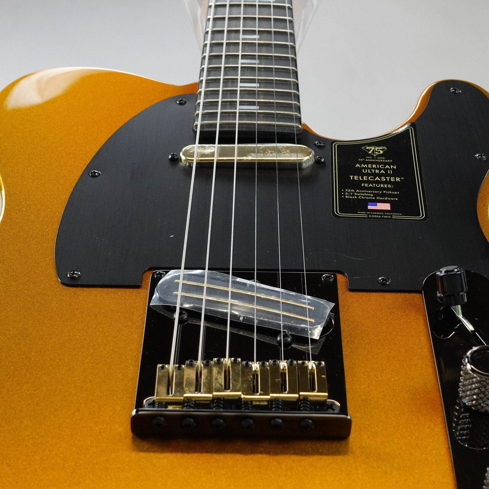 Fender 75th Anniversary American Ultra II Telecaster, Ebony Fingerboard W/Case - Liquid Gold