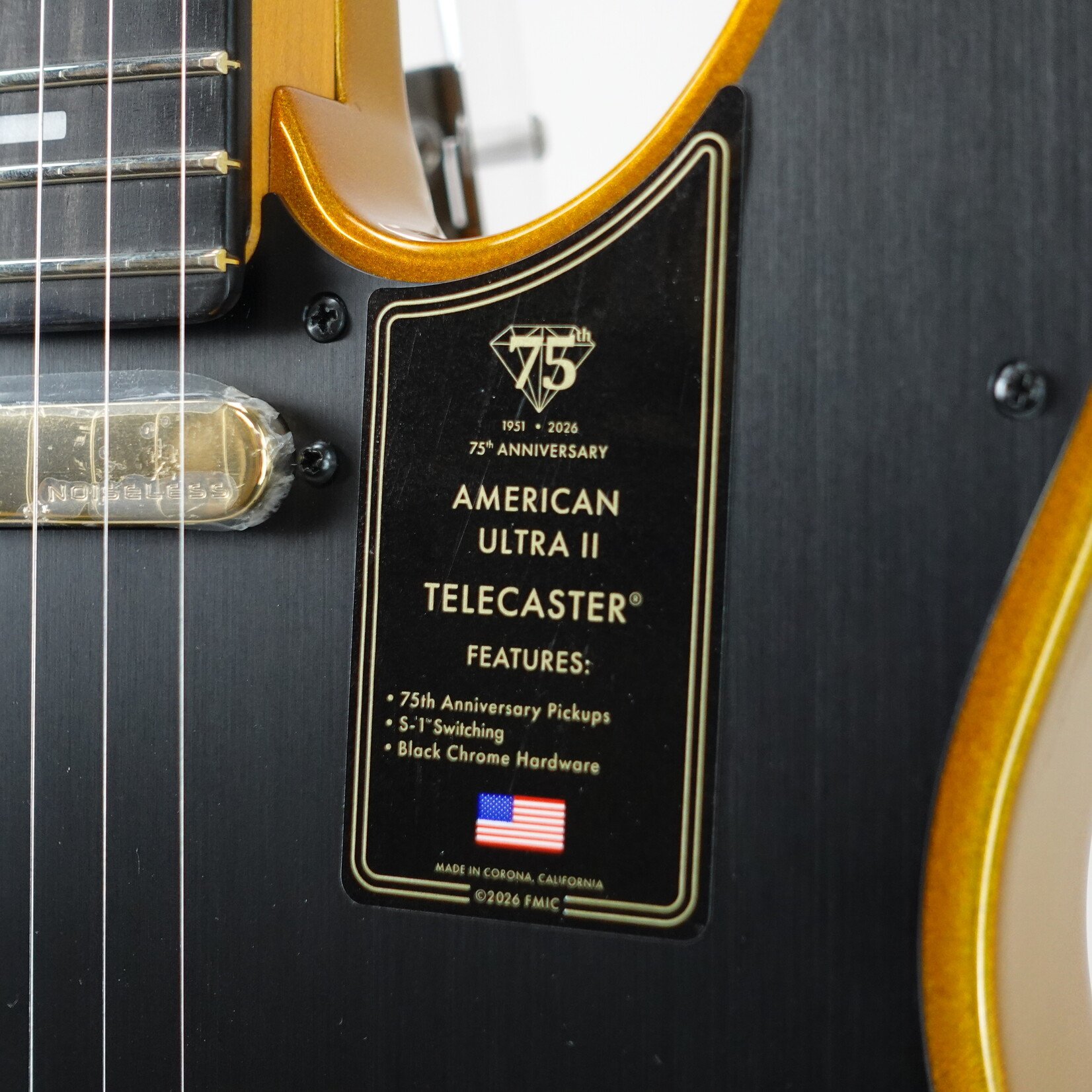 Fender 75th Anniversary American Ultra II Telecaster, Ebony Fingerboard W/Case - Liquid Gold