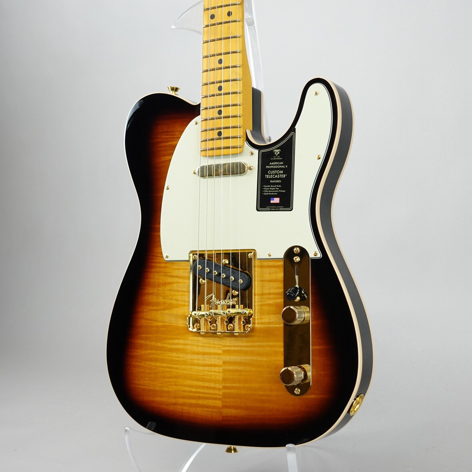 Fender 75th Anniversary American Professional Custom Telecaster, Maple Fingerboard W/Case - 2-Color Sunburst