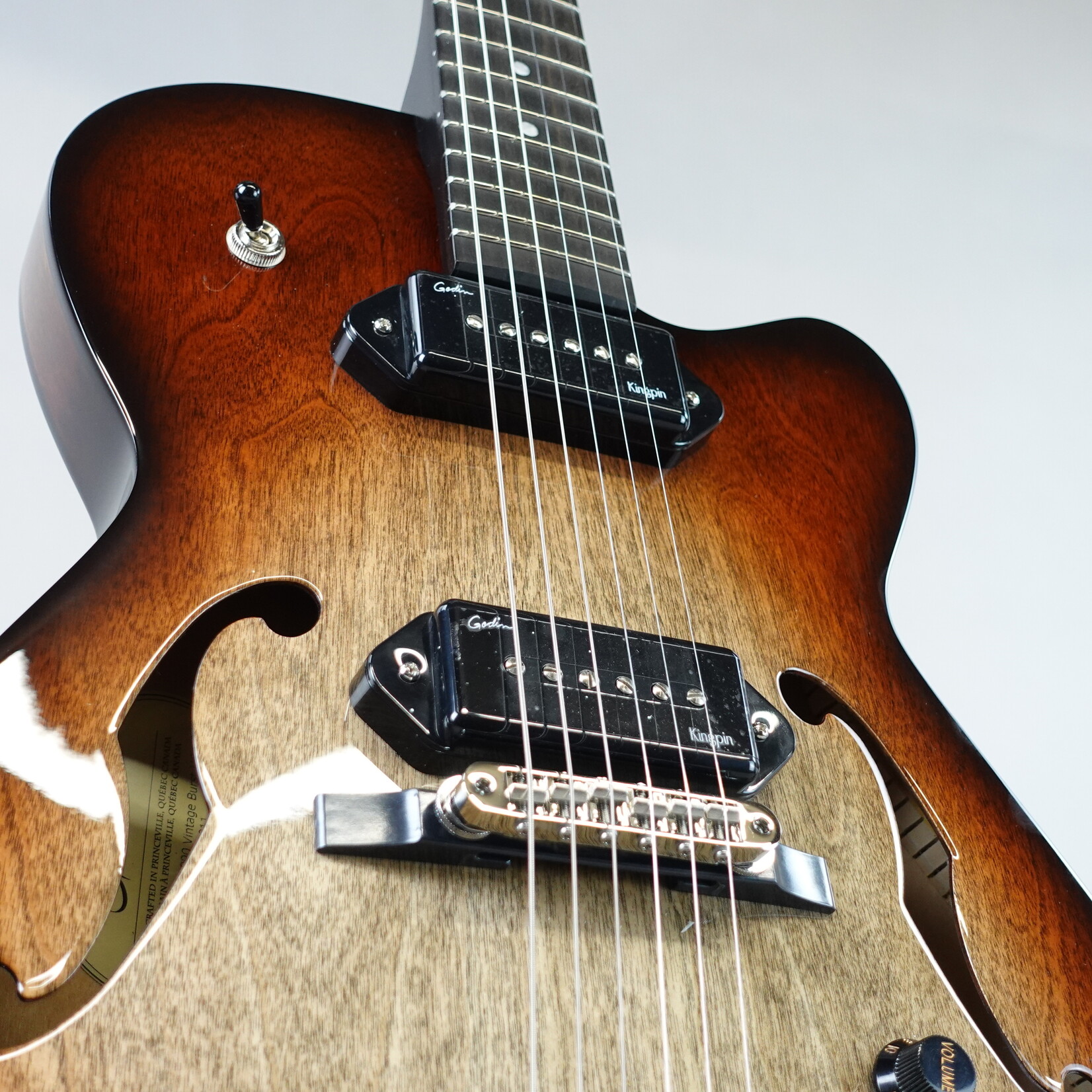 Godin 5th Avenue TL P90 Vintage Burst HG with Bag