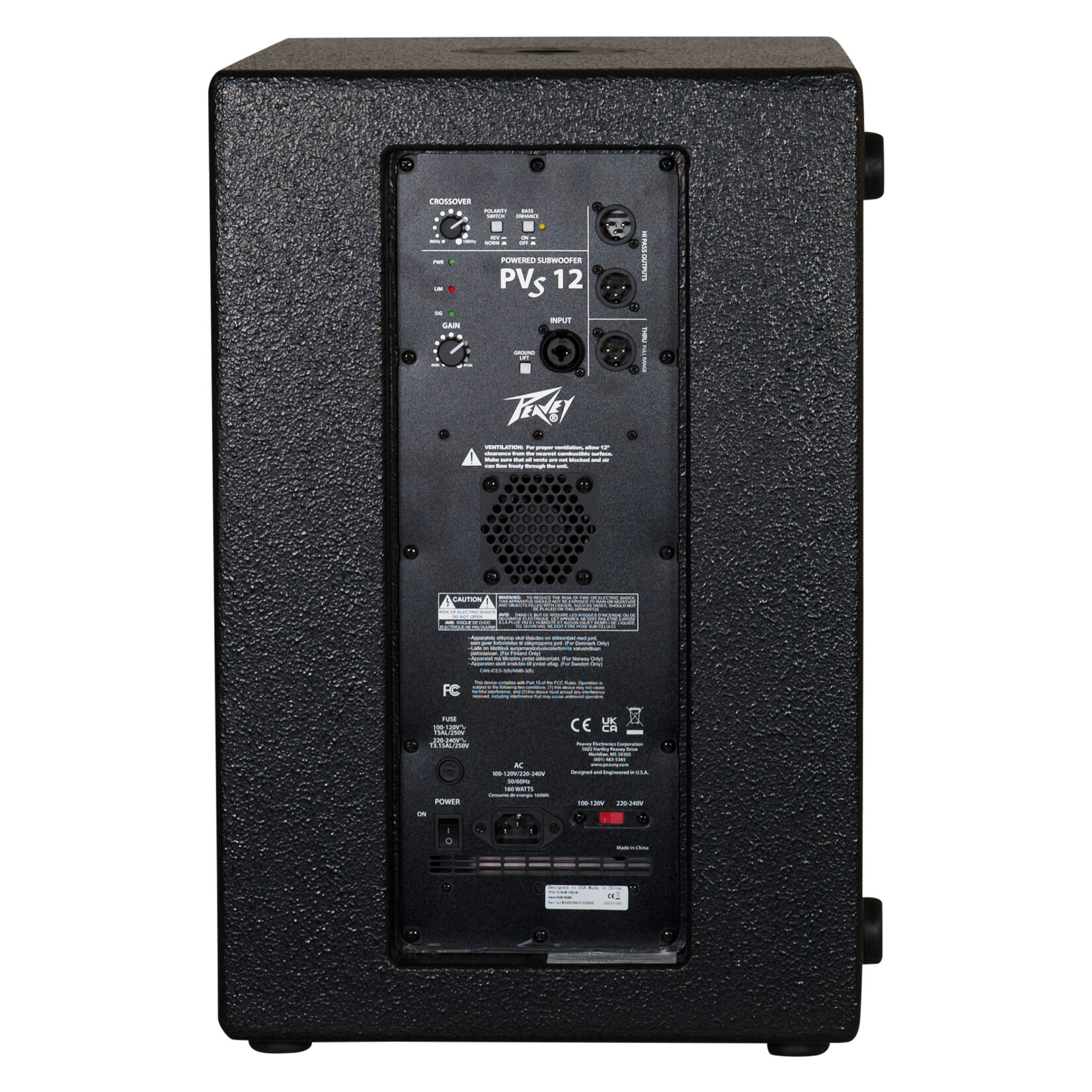 Peavey PVs 12 Vented Powered Bass Subwoofer