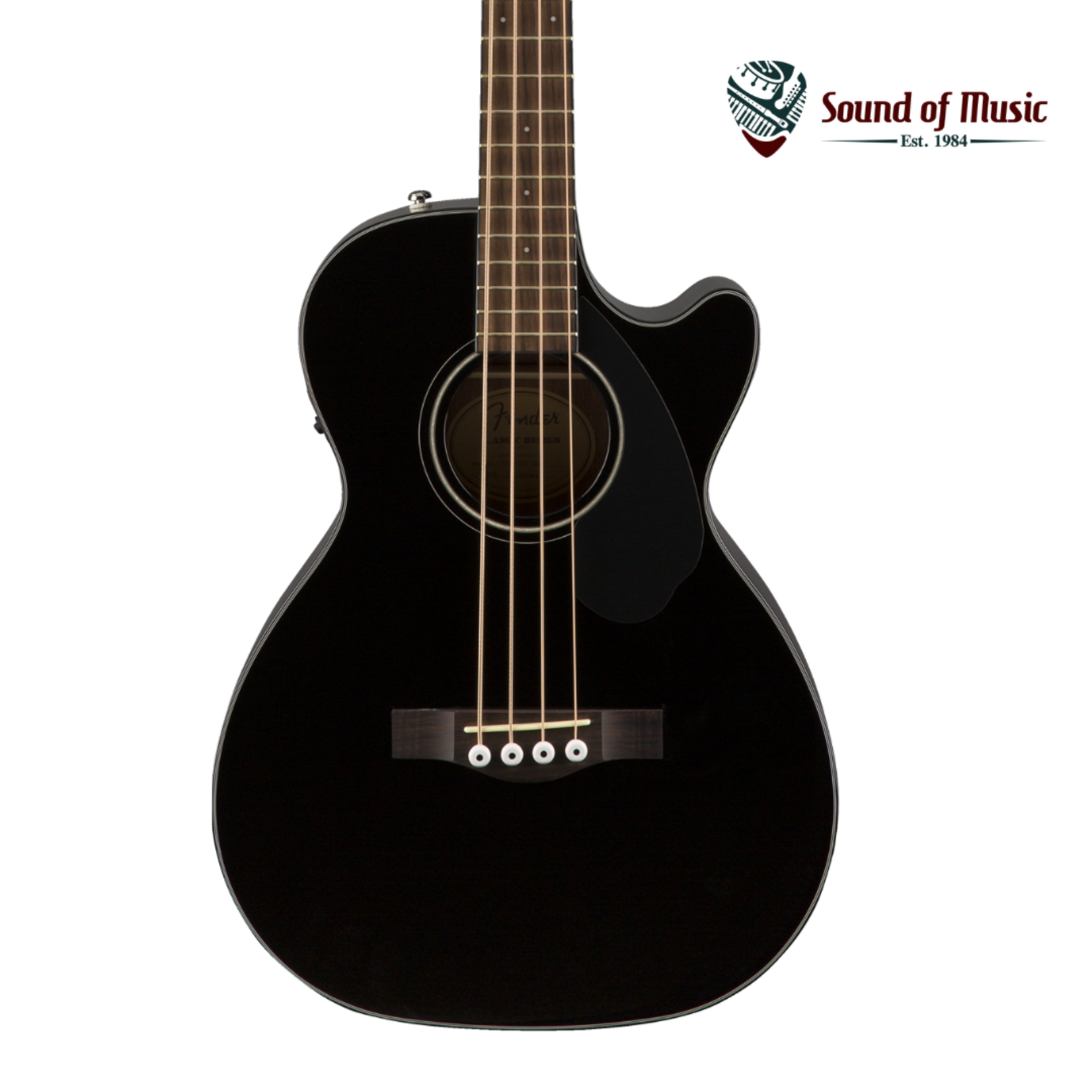 Fender CB-60SCE Bass, Walnut Fingerboard - Black