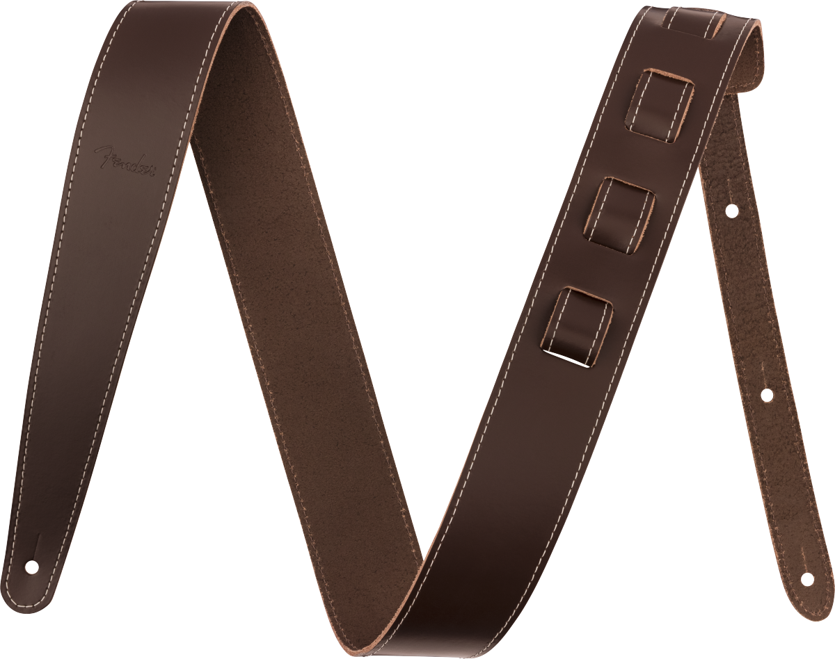 Fender 2" Essentials Leather Strap - Brown