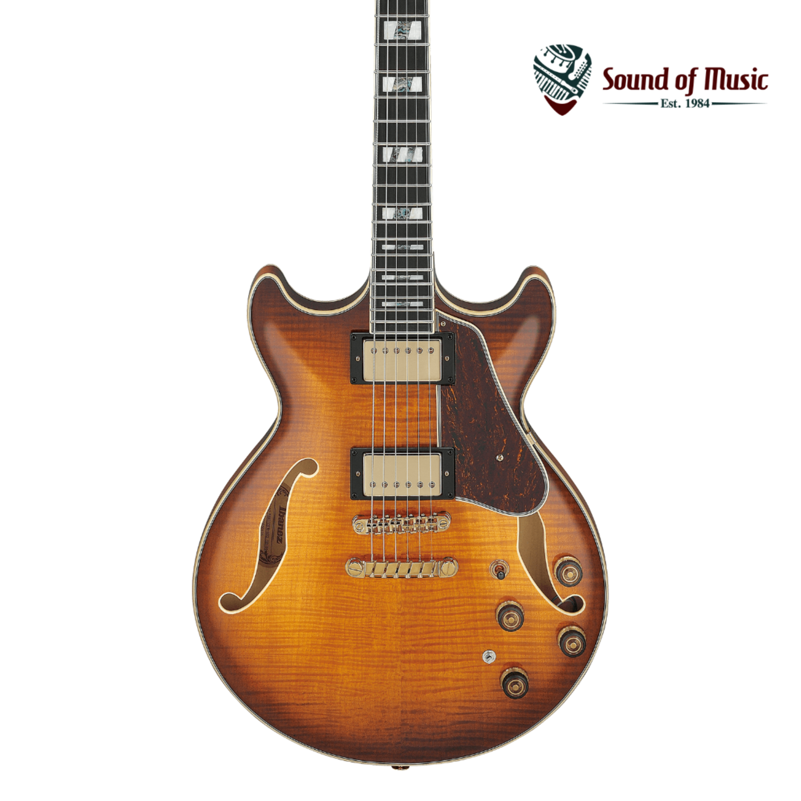 Ibanez Artstar AM153FM Semi-Hollowbody Electric Guitar W/Case - Antique Tobacco Burst