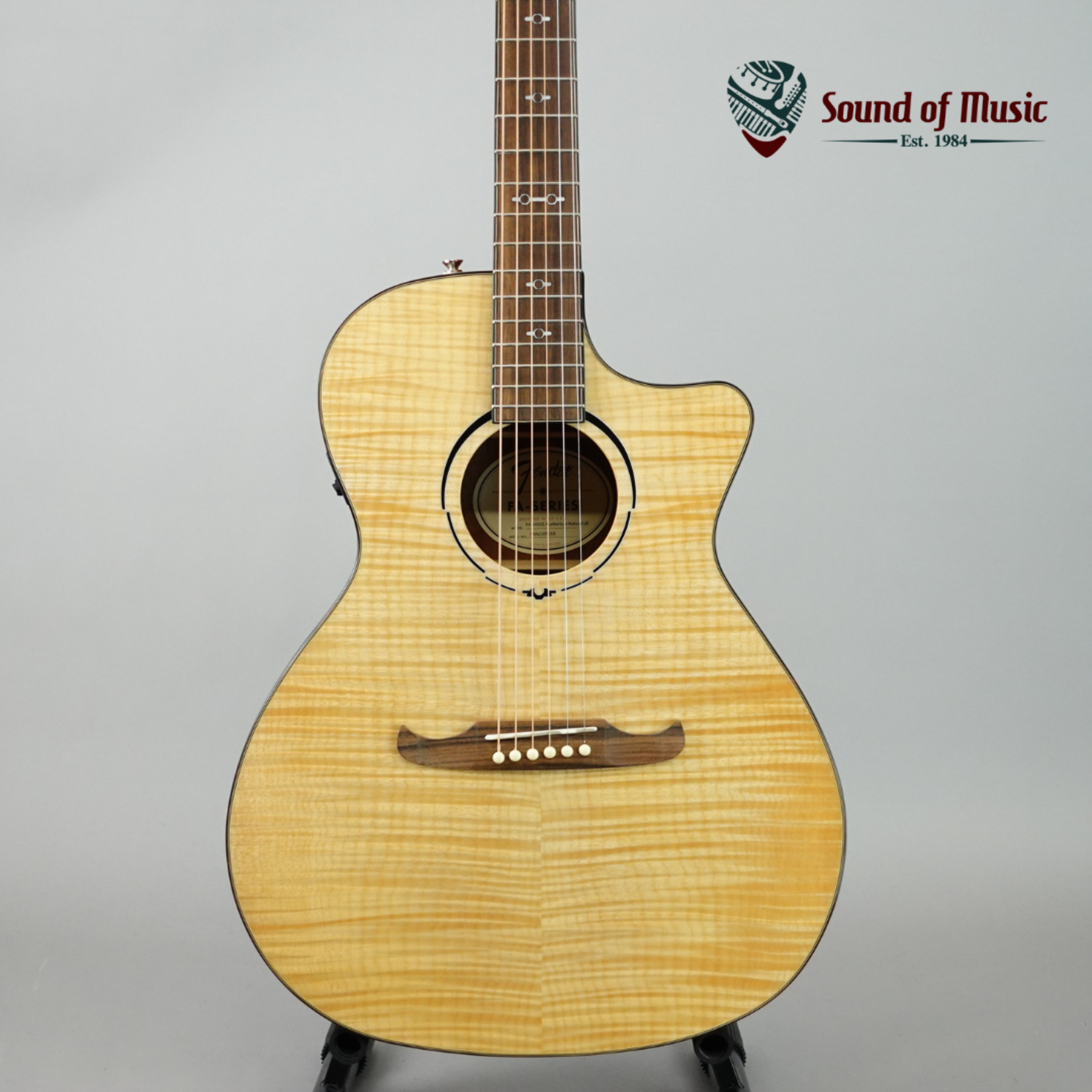 Fender FA-345CE Auditorium Acoustic-Electric Guitar W/Gig Bag - Natural (Used)